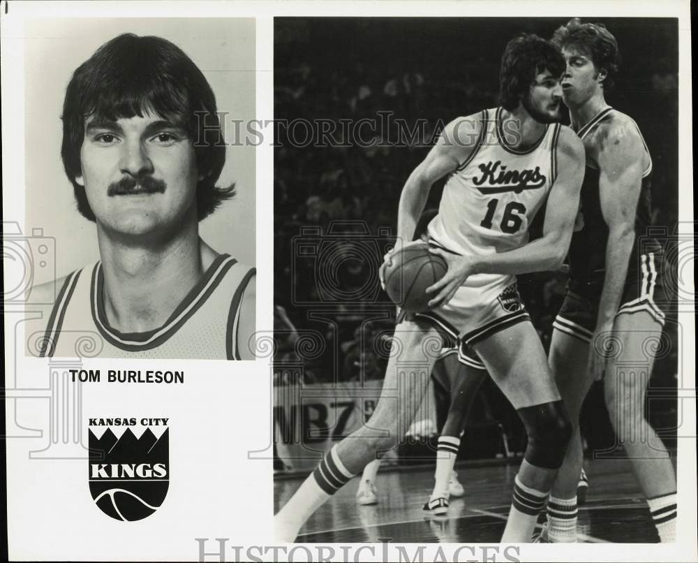 Press Photo Kansas City Kings basketball player Tom Burleson - sas23619- Historic Images