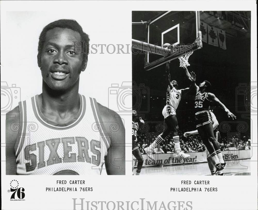 Press Photo Philadelphia 76ers basketball player Fred Carter - sas23625- Historic Images