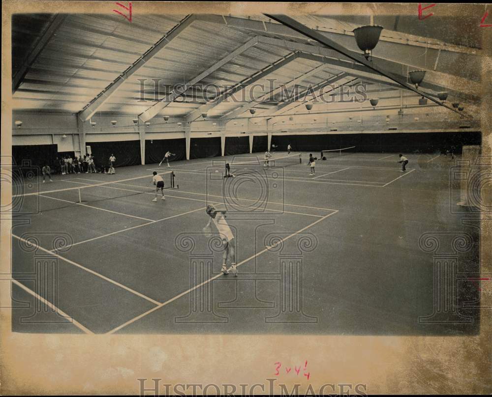 Press Photo Indoor tennis at Thousand Oaks Country Club - sas23801- Historic Images