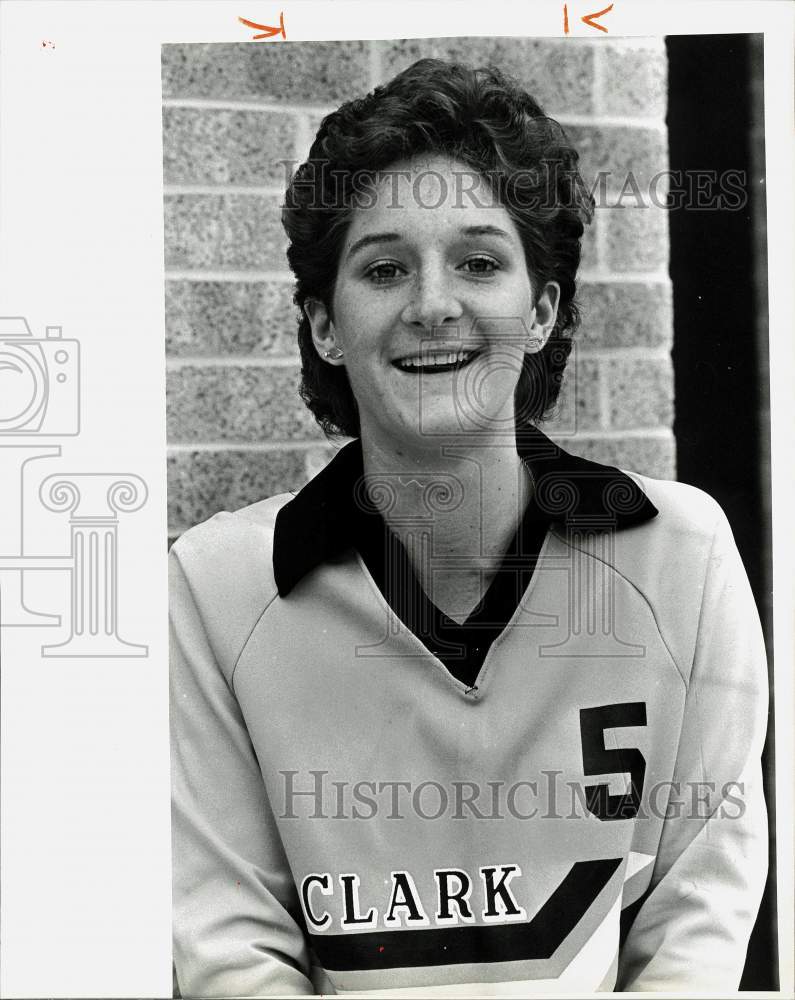 1985 Press Photo Clark High School Volleyball Player Patricia Horney - sas24013- Historic Images