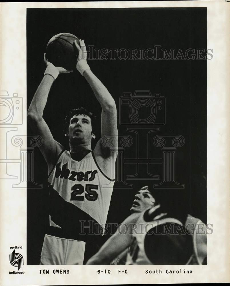 Press Photo Portland Trail Blazers basketball player Tom Owens - sas24068- Historic Images