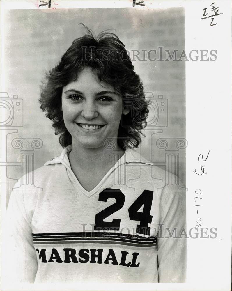 1983 Press Photo Marshall High volleyball player Stacy Rose - sas24178- Historic Images