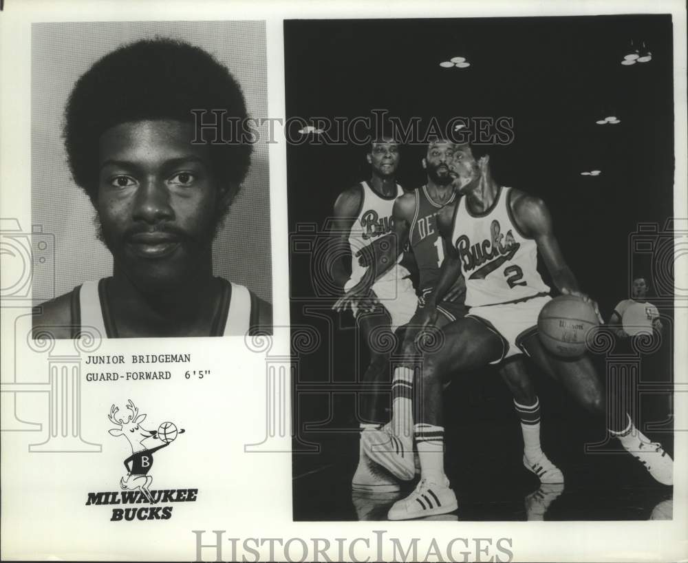 Press Photo Junior Bridgeman, Guard, Forward, Basketball Player, Milwaukee Bucks- Historic Images