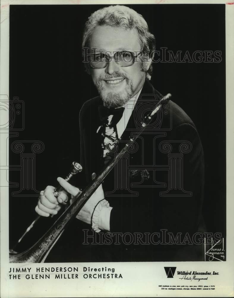 1978 Press Photo Jimmy Henderson Directing The Glenn Miller Orchestra- Historic Images