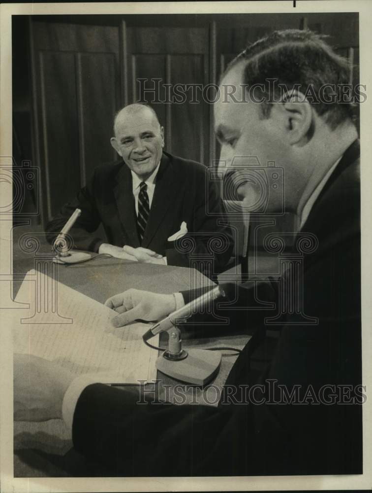 Press Photo Dr. Eugene Carson Blake and Edwin Newsman, NBC News Correspondent