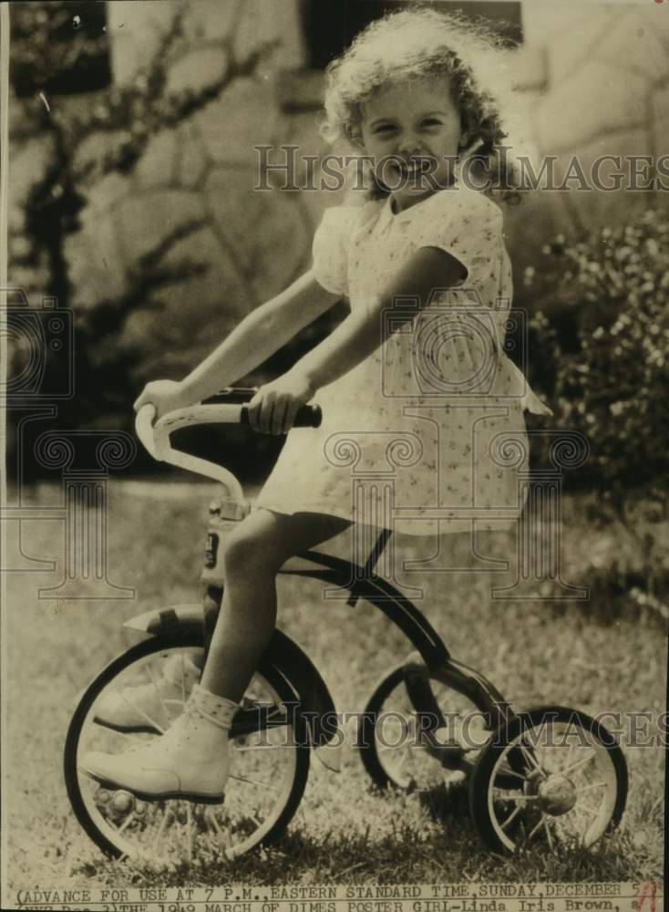1948 Press Photo Irish Brown of San Antonio from Texas, March of Dimes Poster