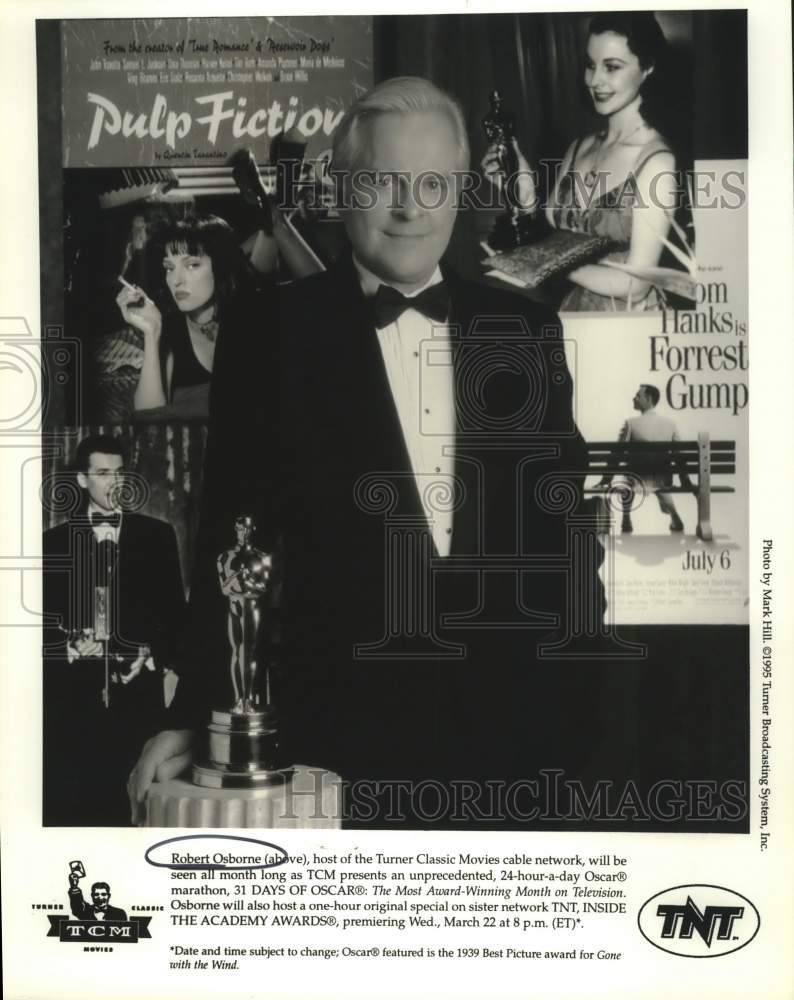 1995 Press Photo Robert Osborne, host of the Turner Classic Movies cable network- Historic Images