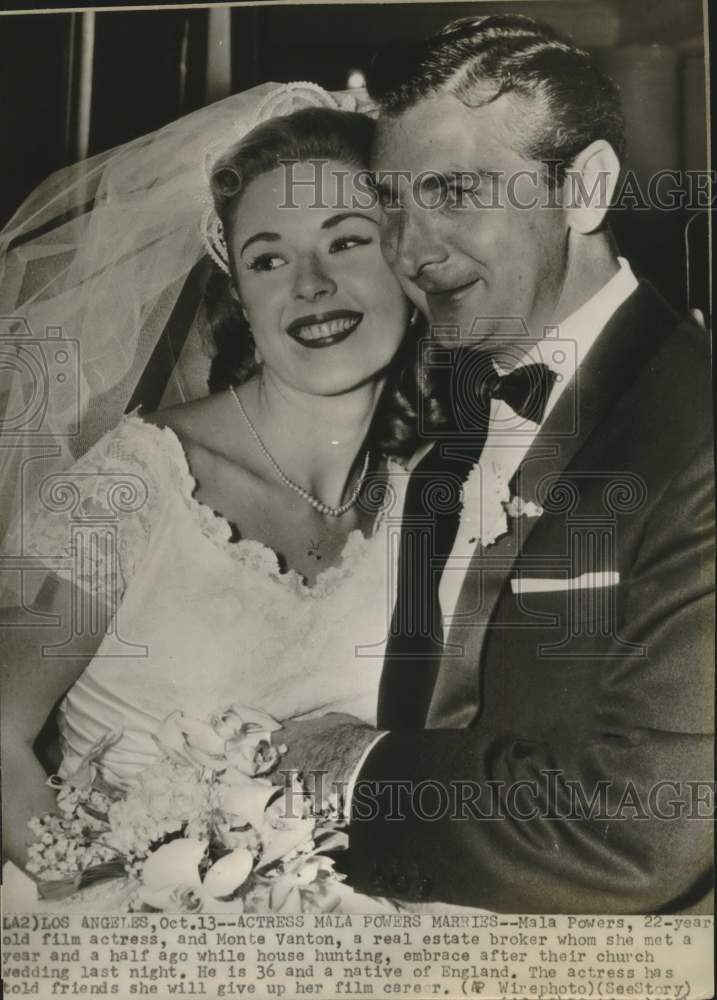 Press Photo Actress Mala Powers and husband Monte Vanton, real estate broker