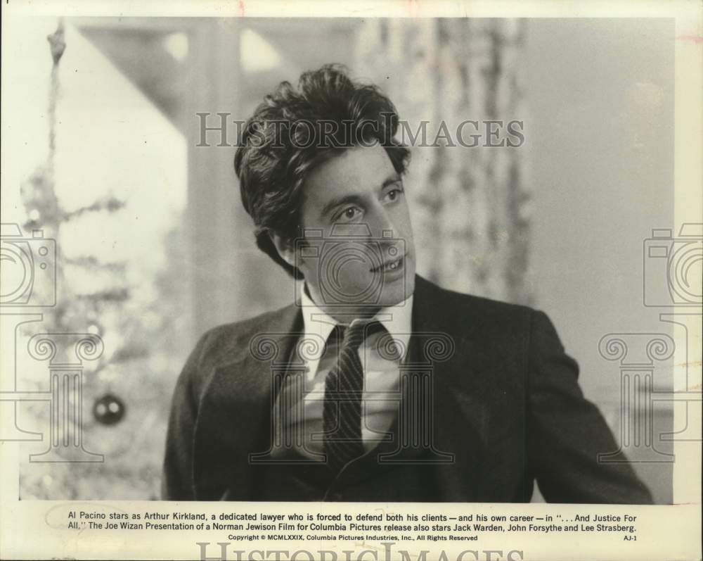 Press Photo Actor Al Pacino in &quot;...And Justice For All&quot; Movie - sax04230- Historic Images