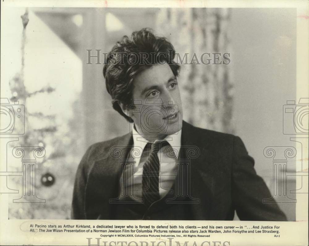 Press Photo Actor Al Pacino in "...And Justice For All" Movie - sax04230- Historic Images