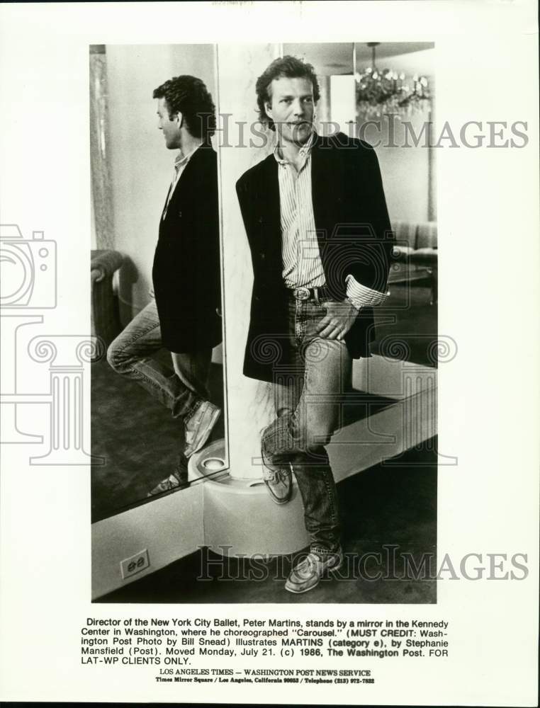 1986 Press Photo Director of the New York City Ballet, Peter Martins - sax04989