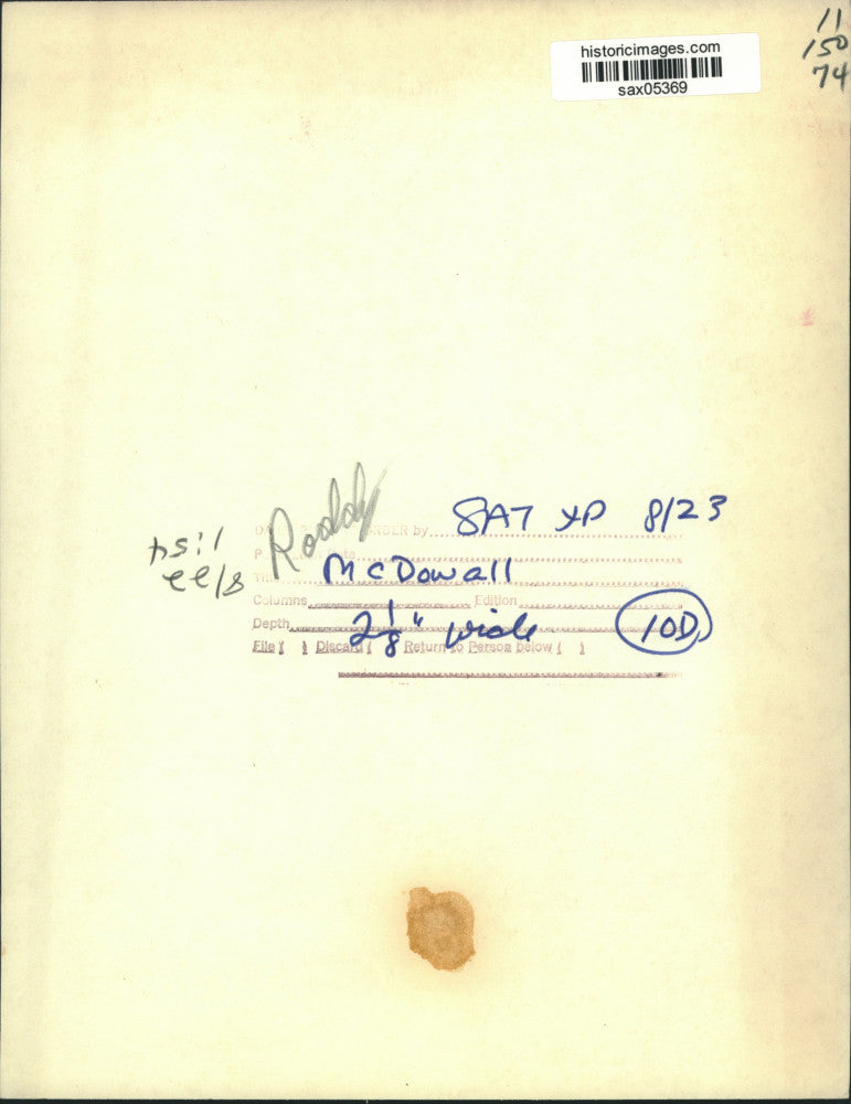 Press Photo Actor Roddy McDowell - sax05369