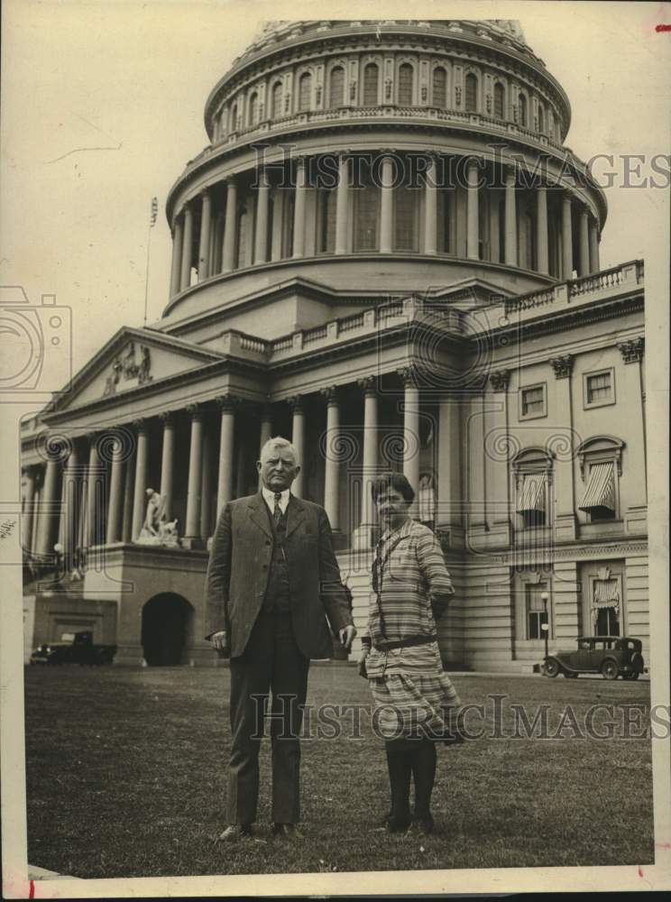 Press Photo Representative John N. Garner and Wife at Capitol Building