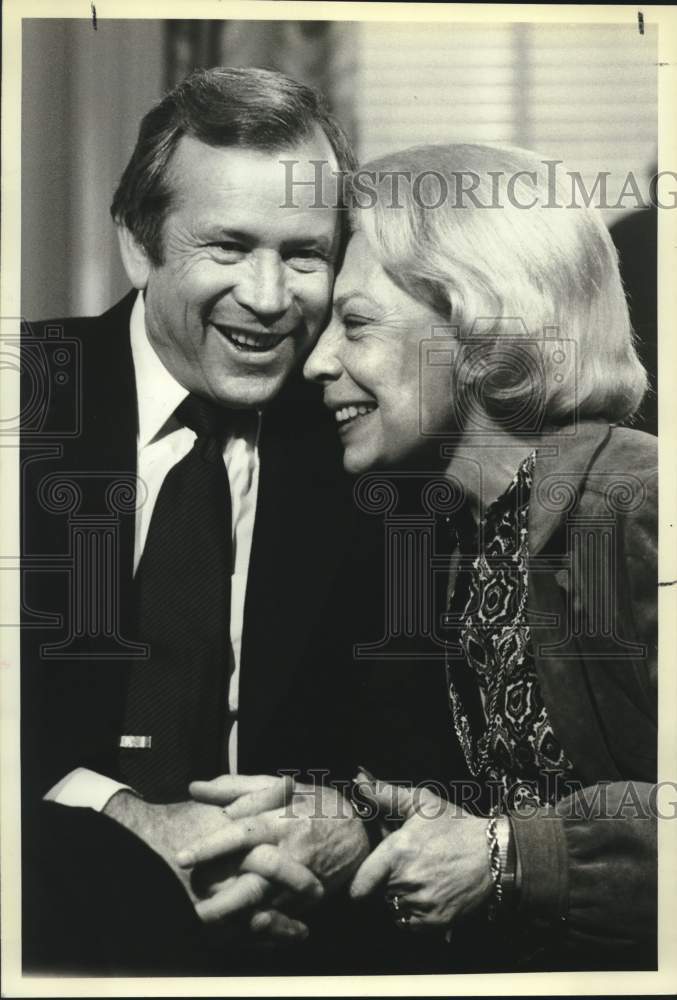 1982 Press Photo Howard Baker, Senate Leader with Wife Joy in Washington