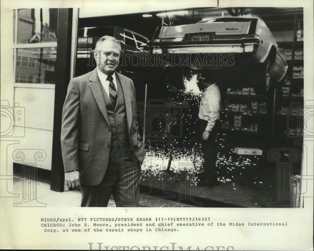 Press Photo John R. Moore, Midas International Corporation President in Chicago