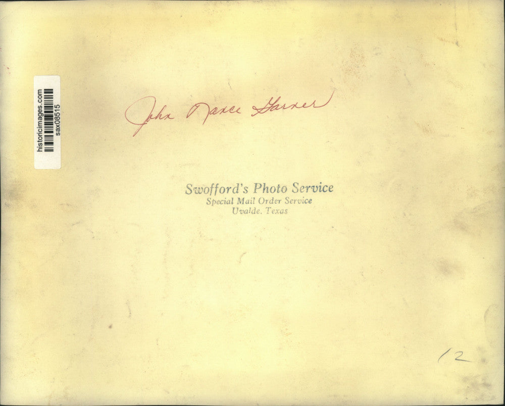 Press Photo John Nance Garner, Politician - sax08515