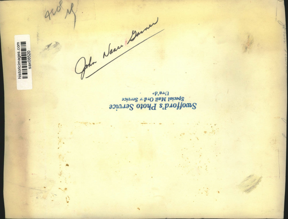 Press Photo Politician John Nance Garner Reading San Antonio Express Paper