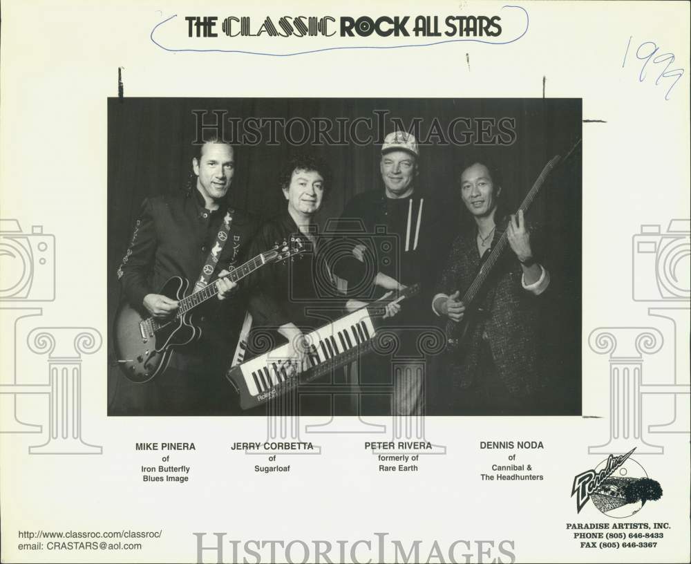 1999 Press Photo The Classic Rock All Stars - sax09808- Historic Images