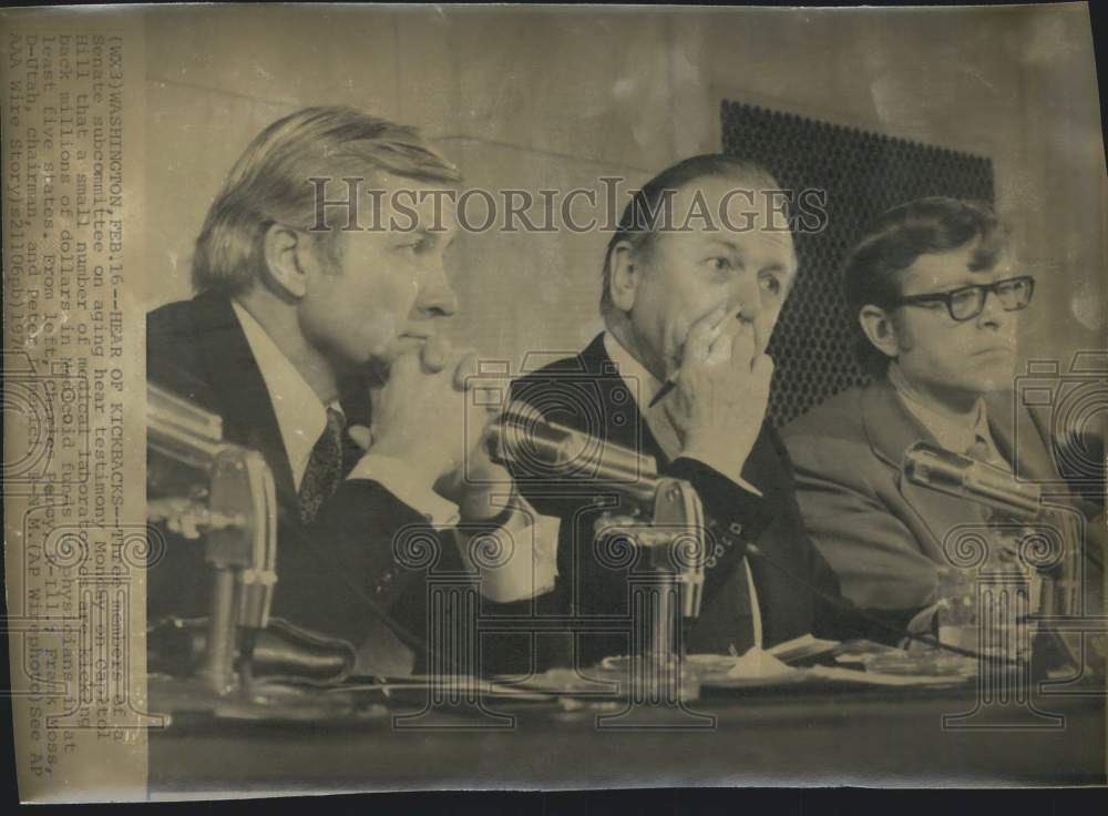 1976 Press Photo Members of Senate subcommittee on aging, Washington - sax09969- Historic Images