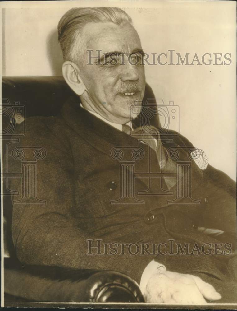1942 Press Photo William D. Pelley, silver shirts leader arrested, Indianapolis- Historic Images