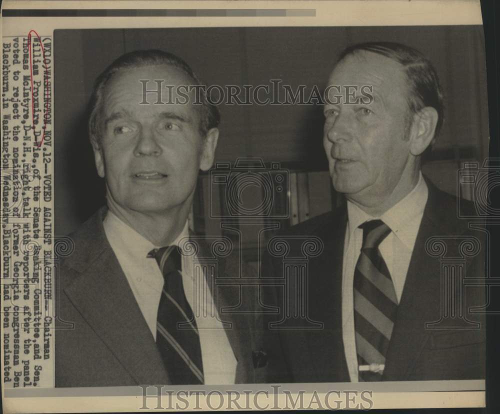 Press Photo Senators William Proxmire & Thomas McIntyre, Washington - sax10893- Historic Images