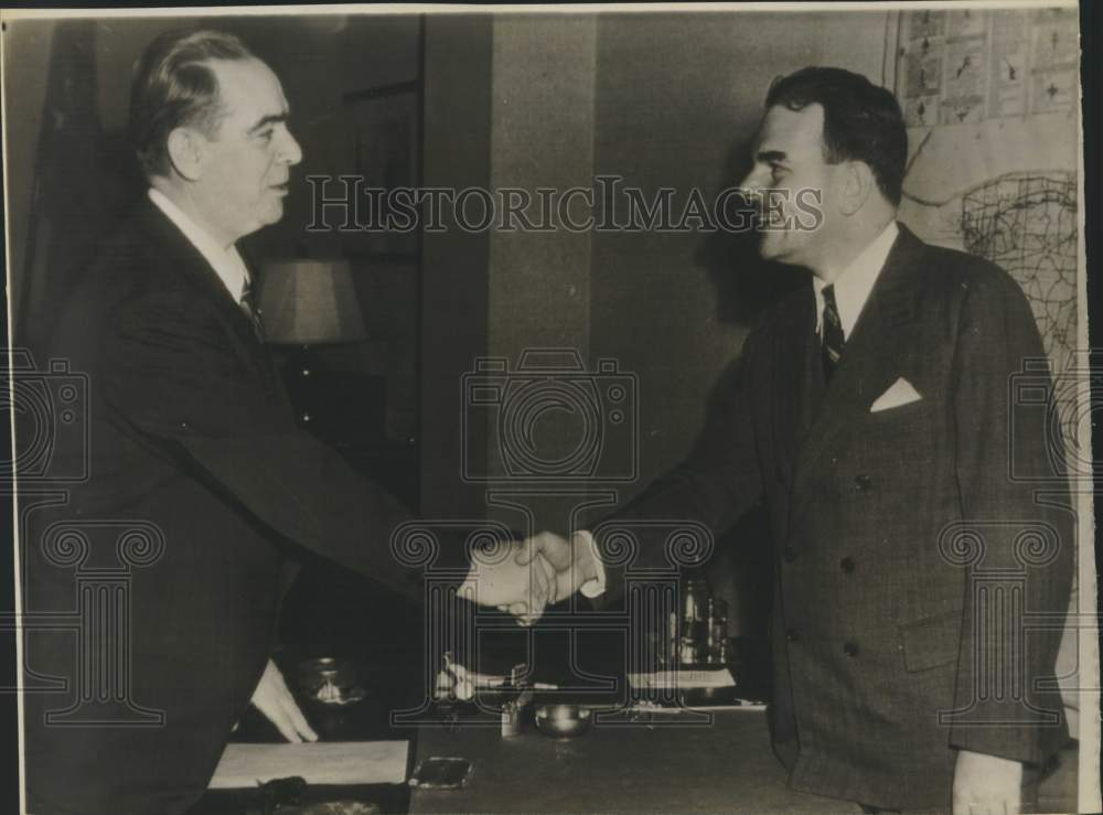 1945 Press Photo William O'Dwyer and Governor T. E. Dewey, New York - sax11444- Historic Images