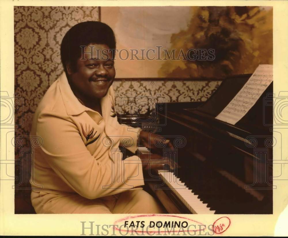 1980 Press Photo Musical Artist Fats Domino - sax12819- Historic Images