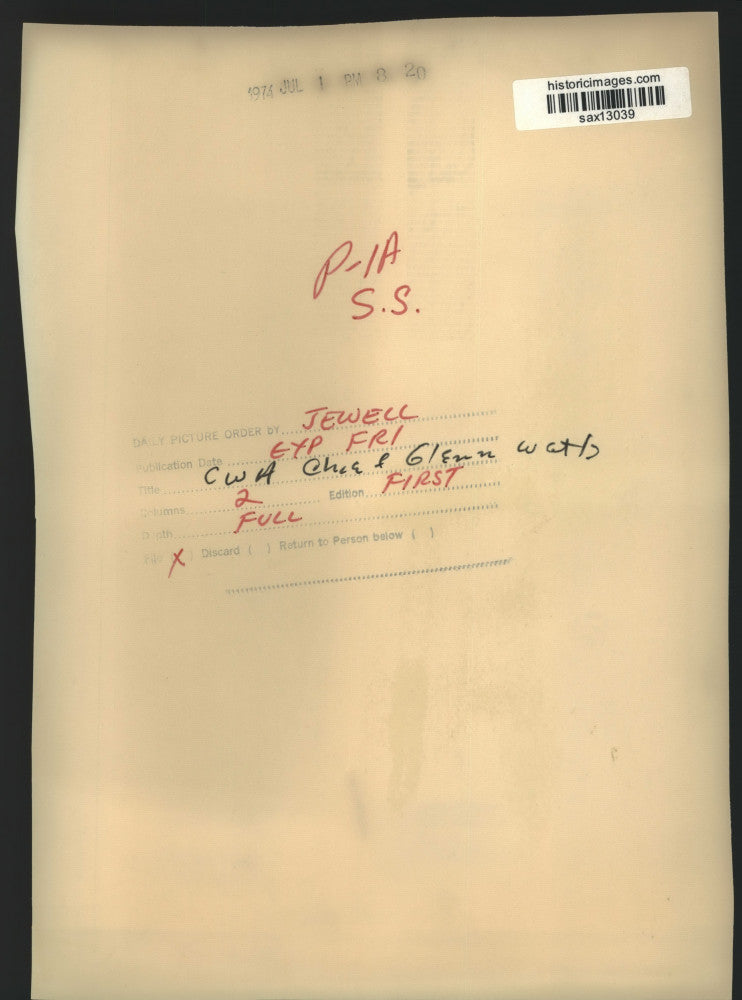 1974 Press Photo Communications Workers President Glenn Watts Speaks, Washington