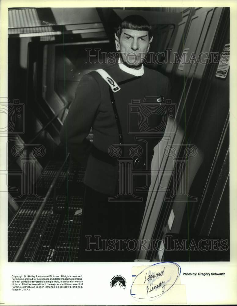 1991 Press Photo Actor Leonard Nimoy in Star Trek - sax13565- Historic Images