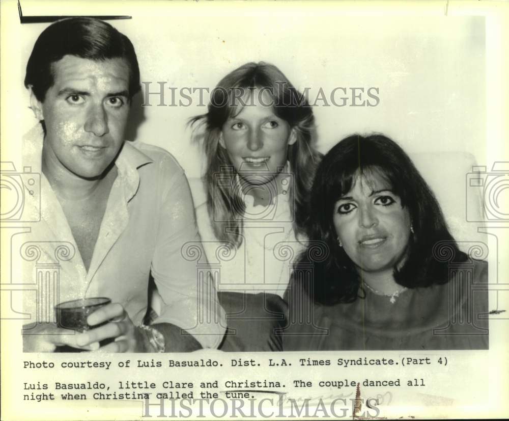 Press Photo Luis Basualdo, Clare & Christina Onassis at Dance Party - sax14327- Historic Images