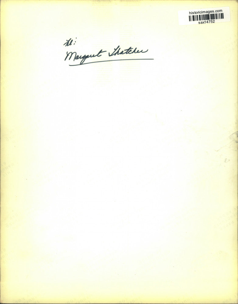 Press Photo Margaret Thacher, British Prime Minister - sax14752