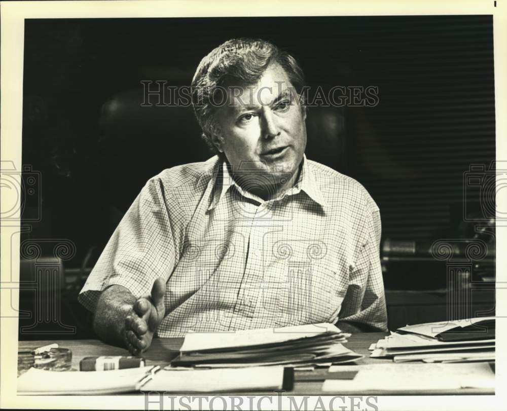 1984 Press Photo Co-founder, CEO and chairman of Seagate Technology Alan Shugart- Historic Images