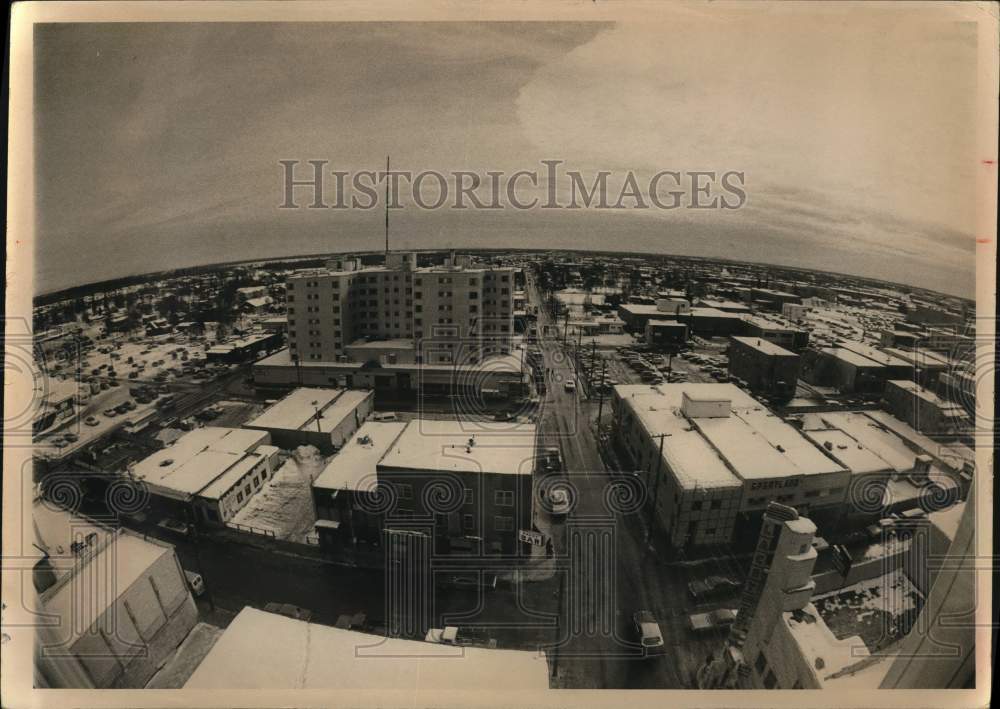 1979 Press Photo Aerial view of Fairbanks, Alaska - sax16136