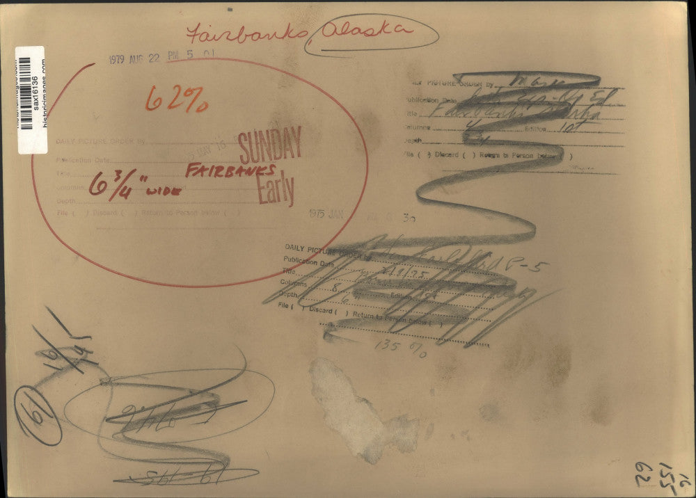 1979 Press Photo Aerial view of Fairbanks, Alaska - sax16136