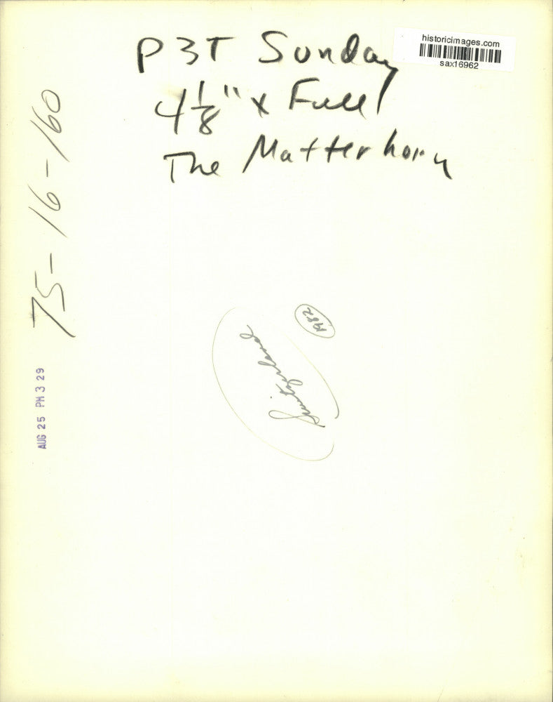 1982 Press Photo The Matterhorn in the Valais region -Switzerland - sax16962