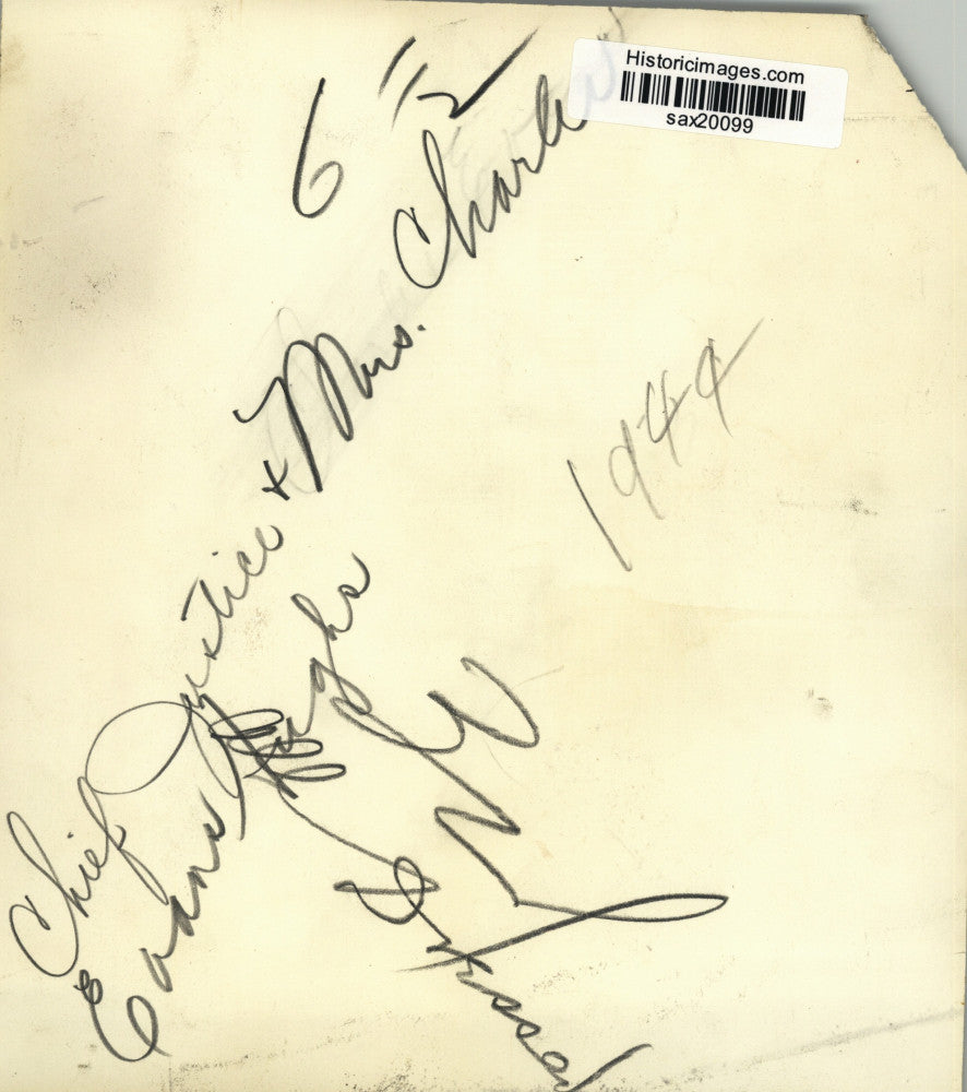 1949 Press Photo Chief Justice & Mrs. Charles Evans Hughes - sax20099