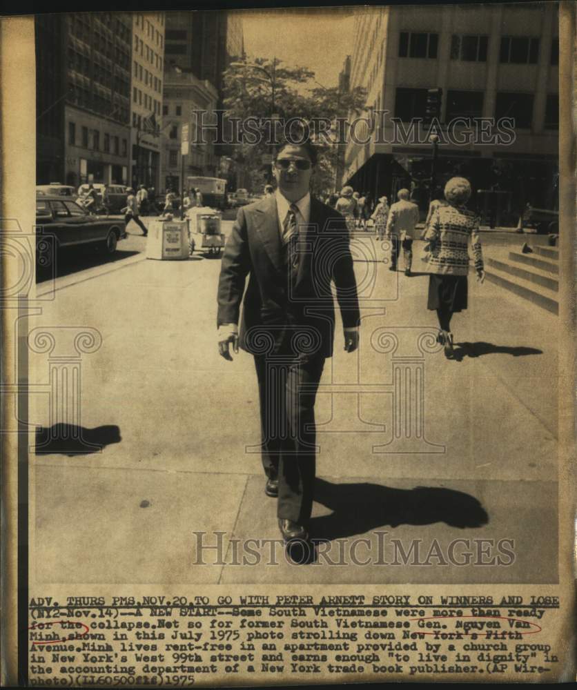 1975 Press Photo Former South Vietnam General Nguyen Van Minh in New York- Historic Images