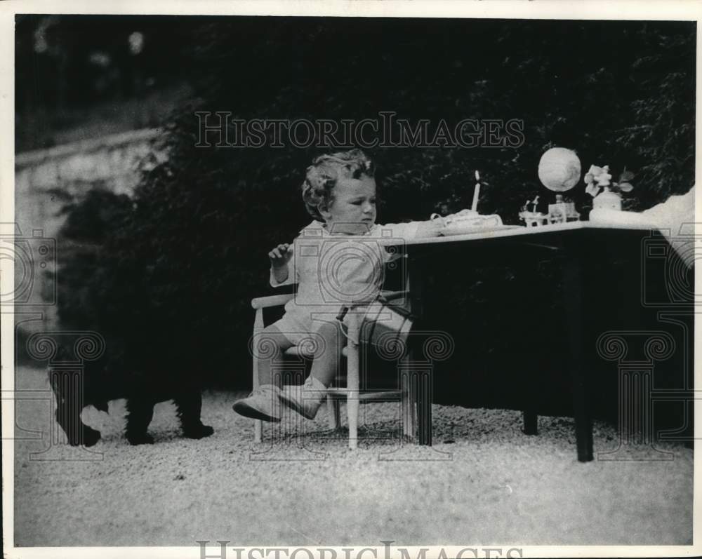 1978 Press Photo Baby Charles A. Lindbergh, Jr. on first birthday - sax20457- Historic Images