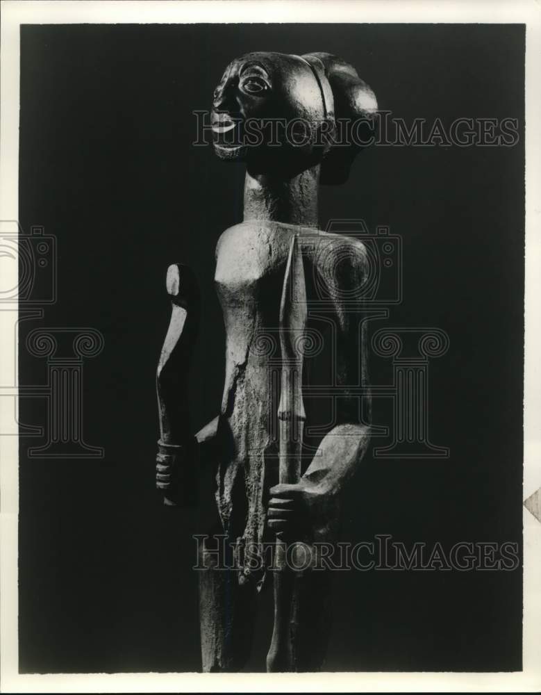Press Photo African statue by the Hemba people on exhibit at Kimbell Art Museum- Historic Images