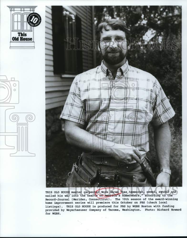 Press Photo Norm Abram, master carpenter in PBS "This Old House" - sax20992- Historic Images