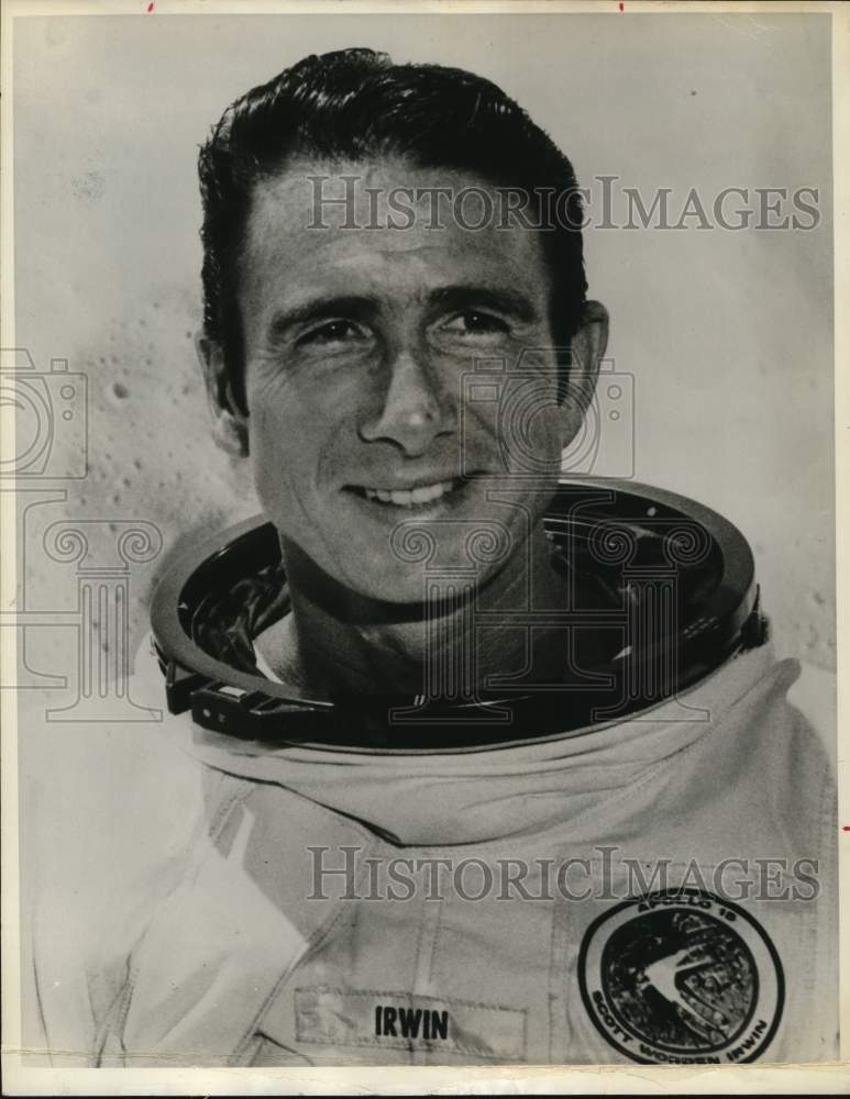 1971 Press Photo Apollo 15 Lunar Module Pilot James Irwin at Kennedy Center