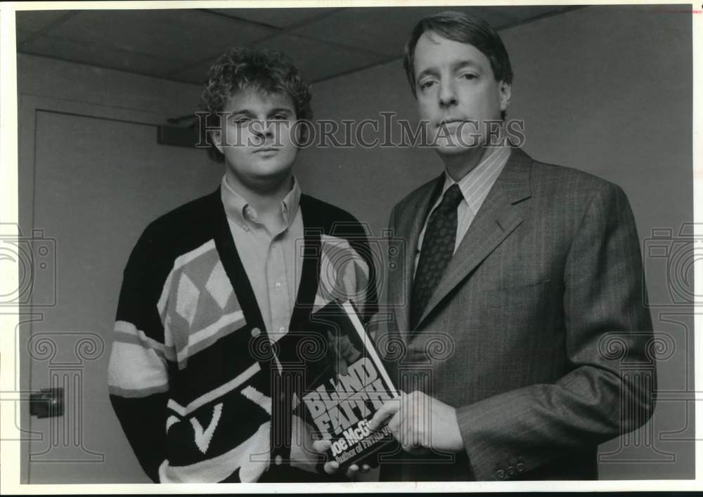 1989 Press Photo "Blind Faith" author Joe McGinniss with Roby Marshall- Historic Images