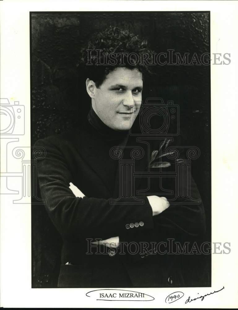 1990 Press Photo Isaac Mizrahi, fashion designer - sax21708- Historic Images