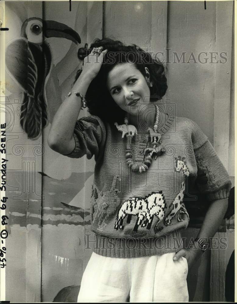 Press Photo Pattie Stewart, fashion style profile - sax21719- Historic Images
