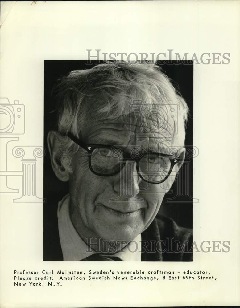 Press Photo Professor Carl Malmsten, Sweden&#39;s venerable craftsman and educator- Historic Images