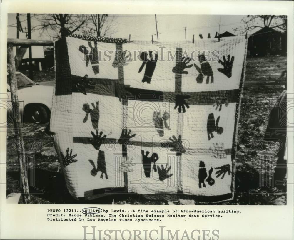 Press Photo A fine example of Afro-American quilting - sax22219- Historic Images