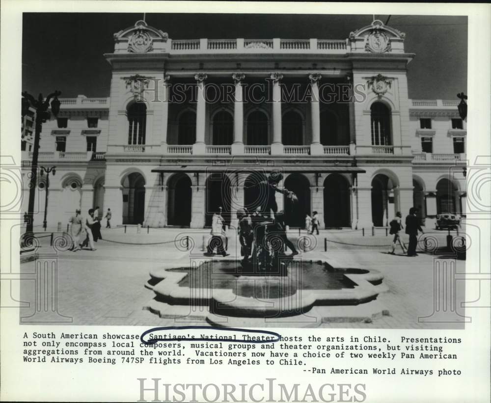 Press Photo Santiago&#39;s National Theater in Chile - sax22528- Historic Images