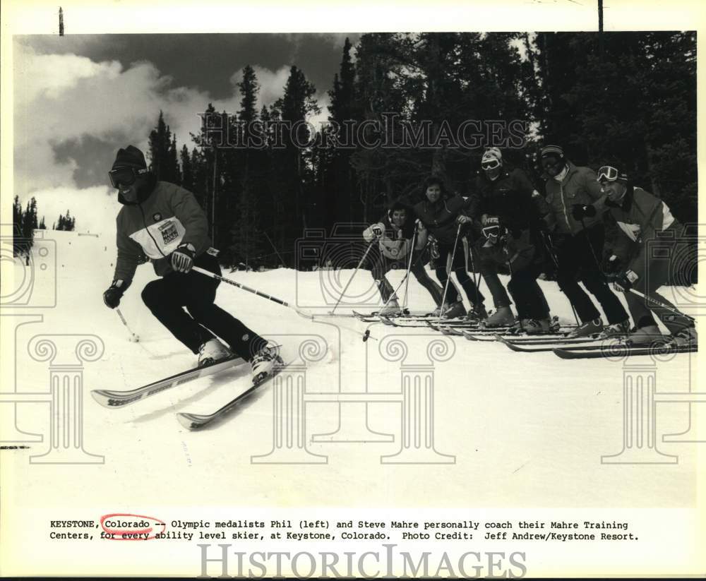 Press Photo Olympic medalists Phil and Steve Mahre skiers in Keystone- Historic Images