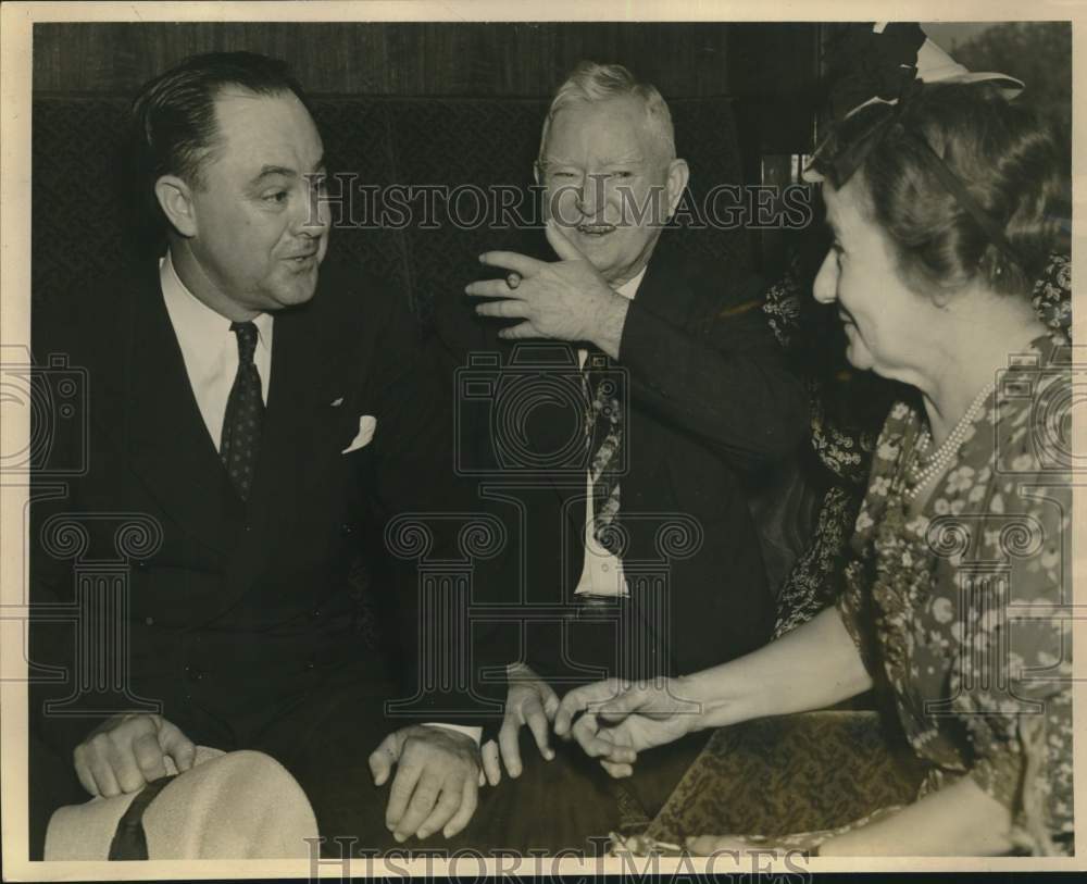 Press Photo John Nance Garner flanked by happy company at event - sax24431- Historic Images