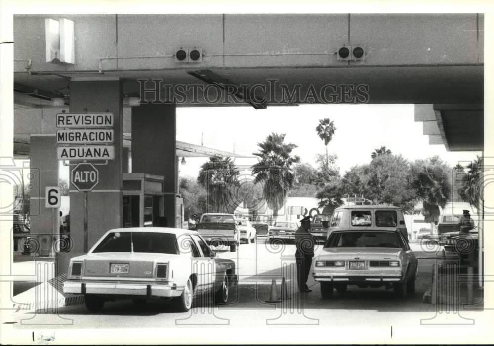 1985 Press Photo Border - Port of entry at Hidalgo, Texas to cross into Mexico
